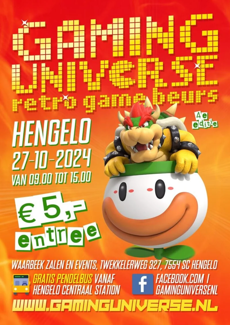 Poster voor retrogamebeurs Gaming Universe retro game beurs op 27-10-2024 in Hengelo