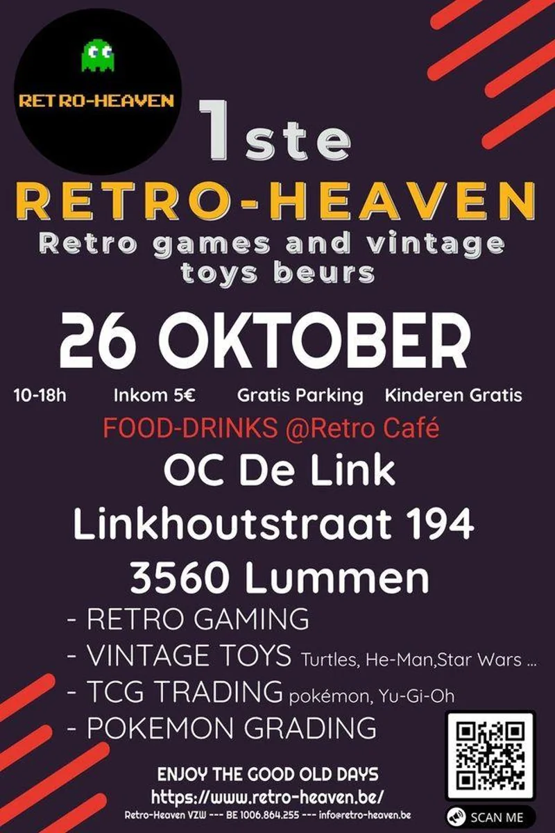 Poster voor retrogamebeurs Retro game and toy Beurs Lummen op 26-10-2024 in Lummen