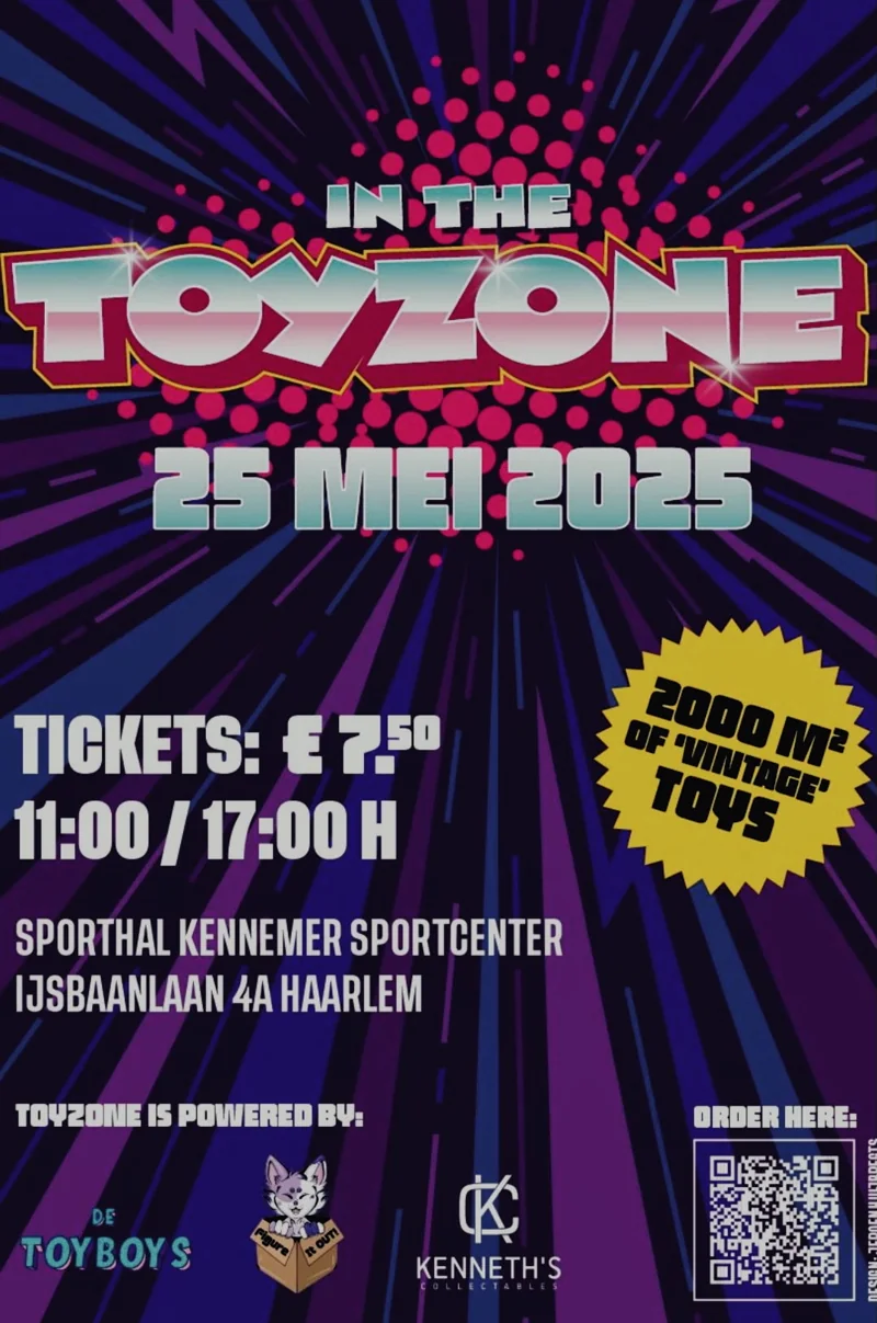 Poster for retro game convention In the Toyzone on 25-05-2025 in Haarlem
