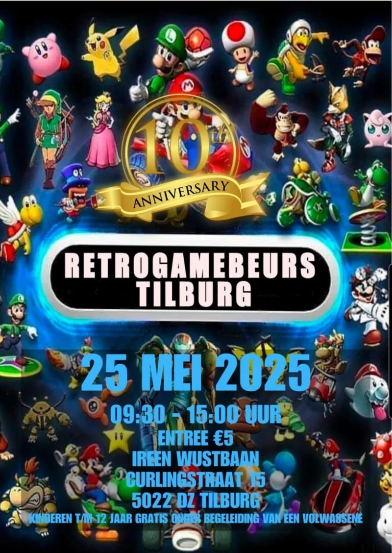 Poster voor retrogamebeurs Retro Game Beurs Tilburg op 25-05-2025 in Tilburg