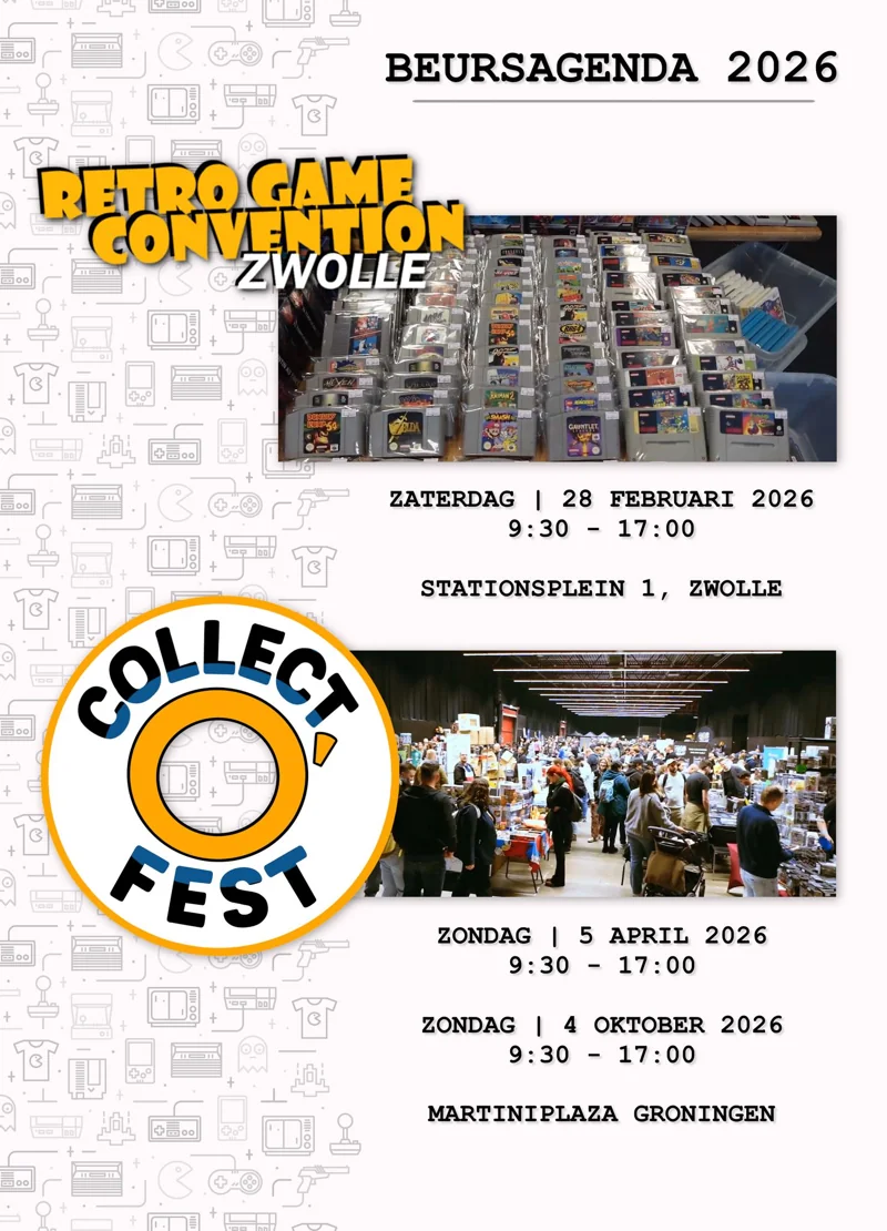 Poster voor retrogamebeurs Retro Game Convention Zwolle op 28-02-2026 in Zwolle
