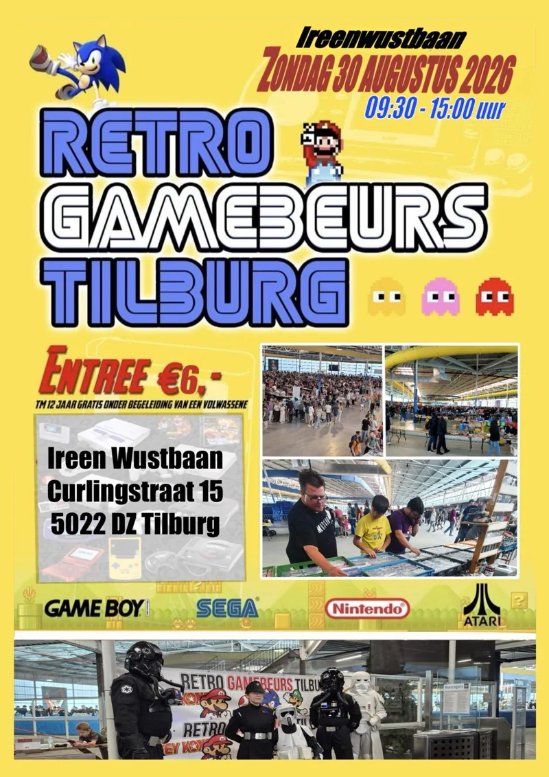 Poster voor retrogamebeurs Retro Game Beurs Tilburg op 30-08-2026 in Tilburg